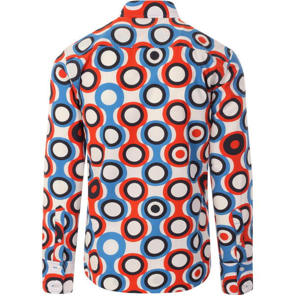 madcap england mens new trip circle bold print long sleeve shirt blue red madcap england mens new trip circle bold print long sleeve shirt blue red