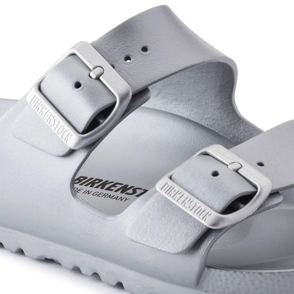 Birkenstock Arizona EVA Men's Retro Sandals in Silver Metallic Birkenstock Arizona EVA Men's Retro Sandals in Silver Metallic