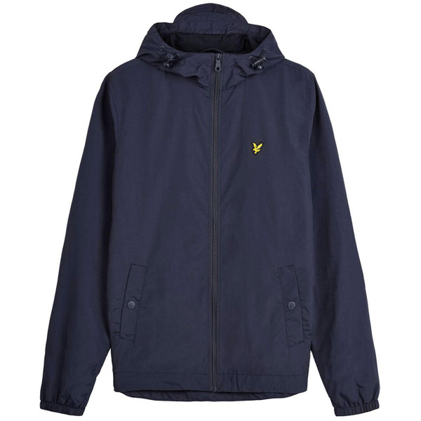 Lyle And Scott Men's Retro Zip Through Hooded Jacket in Dark Navy