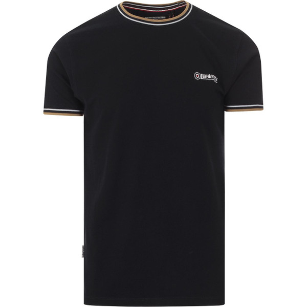 lambretta mens tipped pique tshirt navy lambretta mens tipped pique tshirt navy