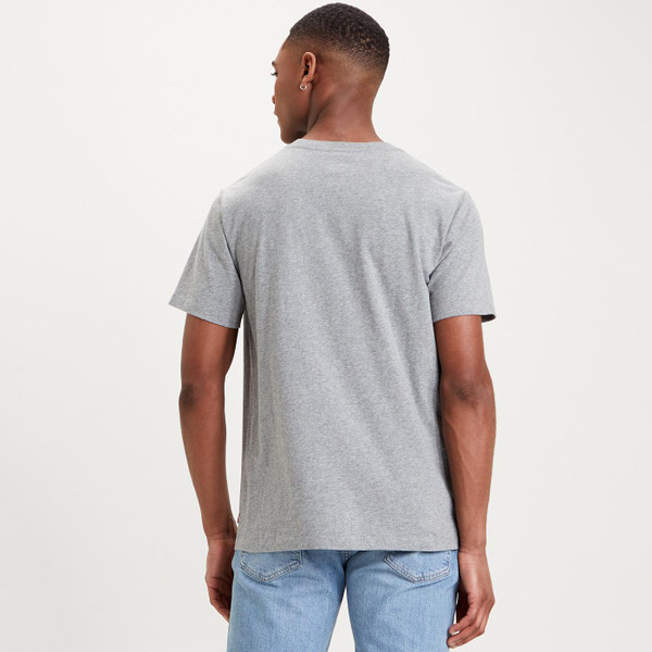 levis mens housemark logo graphic tshirt marl grey