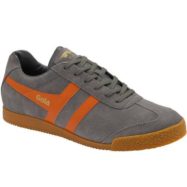 gola mens harrier suede trainers ash grey moody orange gola mens harrier suede trainers ash grey moody orange