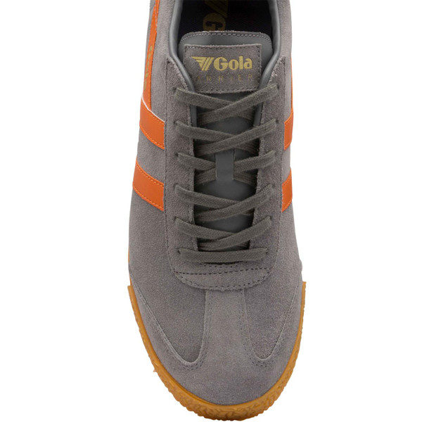gola mens harrier suede trainers ash grey moody orange gola mens harrier suede trainers ash grey moody orange