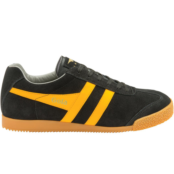 gola mens harrier suede trainers black yellow gola mens harrier suede trainers black yellow