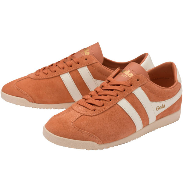 gola womens suede bullet trainers peach white