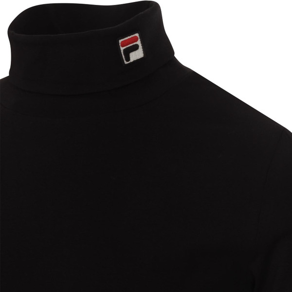 fila vintage mens 19th classic plain jersey roll neck top black