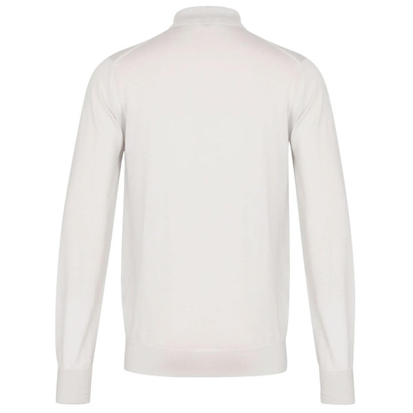 john smedley dorset merino wool knitted polo snow white