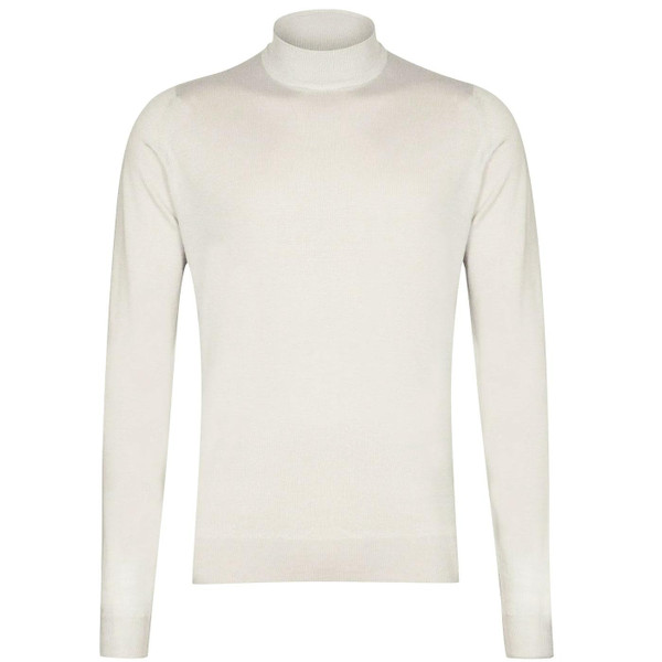 john smedley harcourt mock turtle neck jumpber snow white