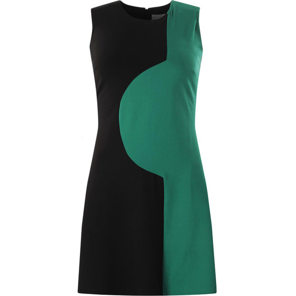madcap england womens golightly 60s two tone mod dress black teal green