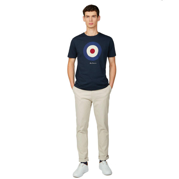Ben Sherman Retro Mod Target Roundel T-Shirt in Navy