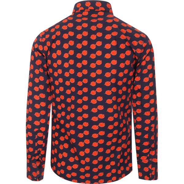 madcap england mens trip lennon glasses print long sleeve shit navy red