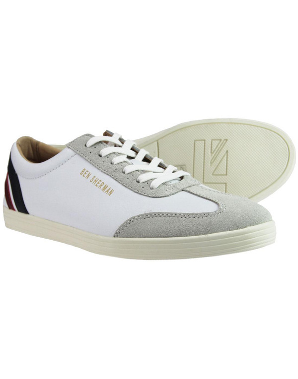 ben sherman albion retro mod target trainers white
