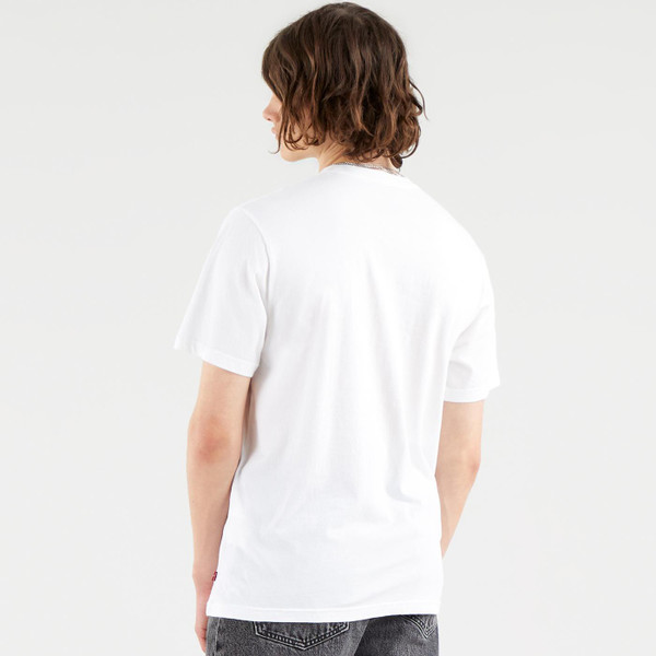 levis mens relaxed new logo print tshirt white