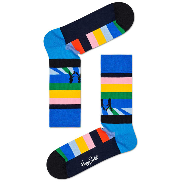 Happy Socks x The Beatles Legends Crossing Abbey Road Silhouette Stripe Socks