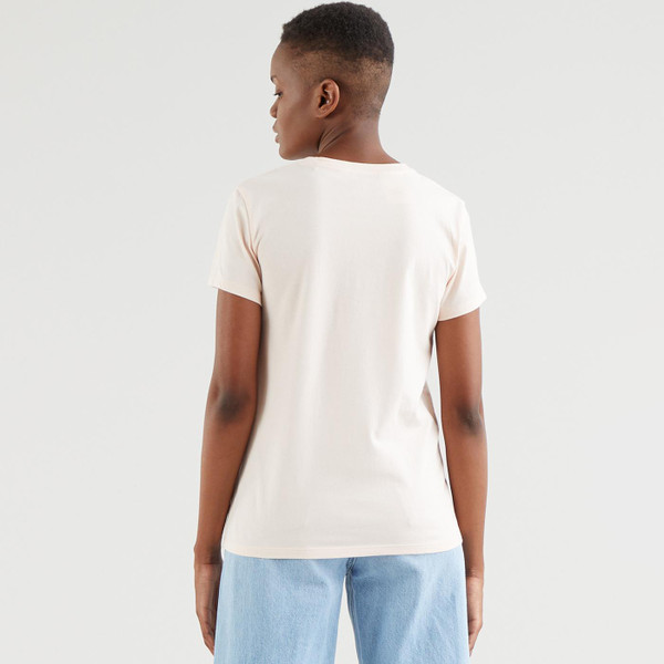 levis womens perfect new logo print crew neck tshirt scallop