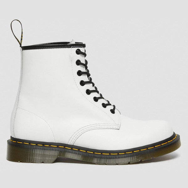 dr martens 1460 womens white smooth chelsea boots 