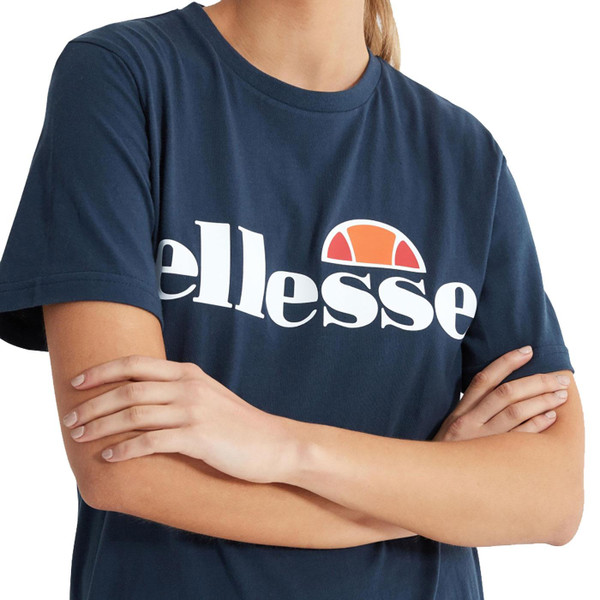ellesse womens albany logo t-shirt navy