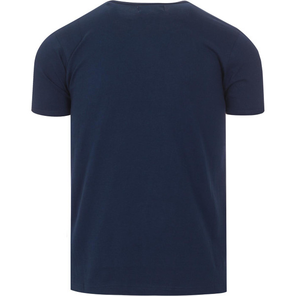 madcap england mens rainbow printed front panel ringer neck tshirt blue red