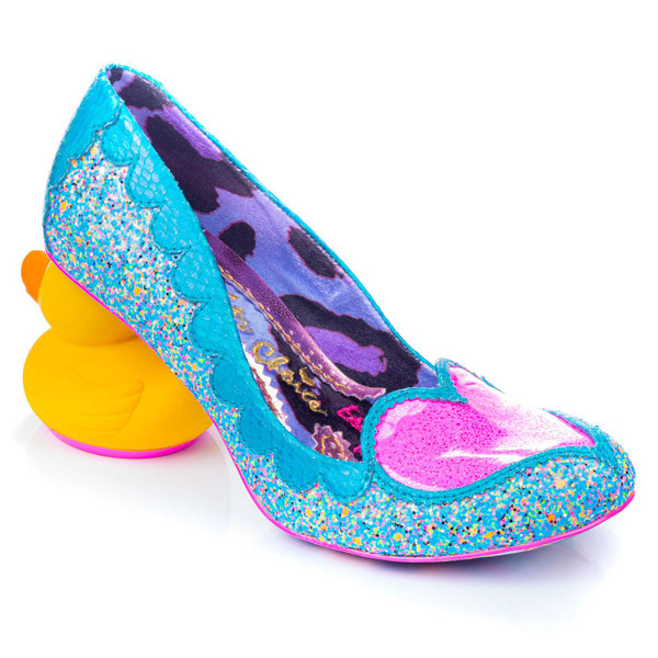 Irregular Choice What The Duck Rubber Duck Heel Shoes in Blue Irregular Choice What The Duck Rubber Duck Heel Shoes in Blue