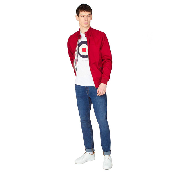 Ben Sherman Men's Classic Mod Target 60s T-Shirt in White