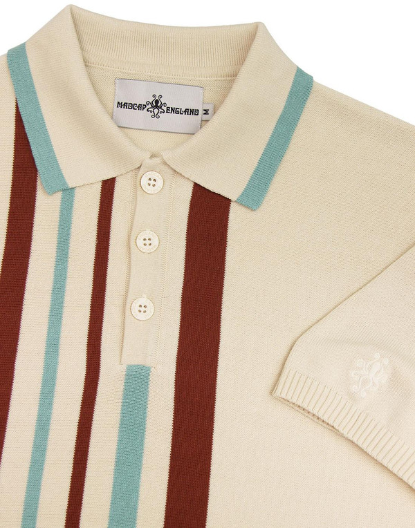 madcap england bauhaus retro mod stripe knit polo
