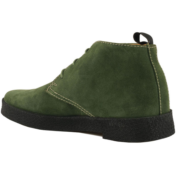Madcap England Cisco Men's Retro 60s Mod Suede Playboy Desert Boots in Green Suede