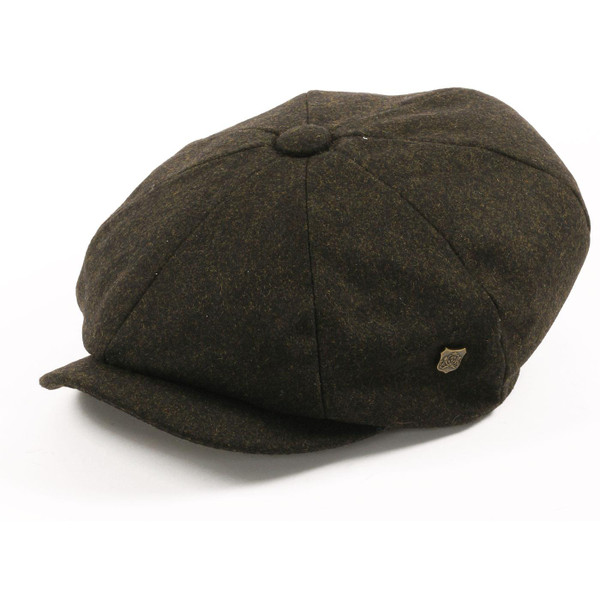 Failsworth Alfie Men's Mod Melton Bakerboy Hat in Loden Green