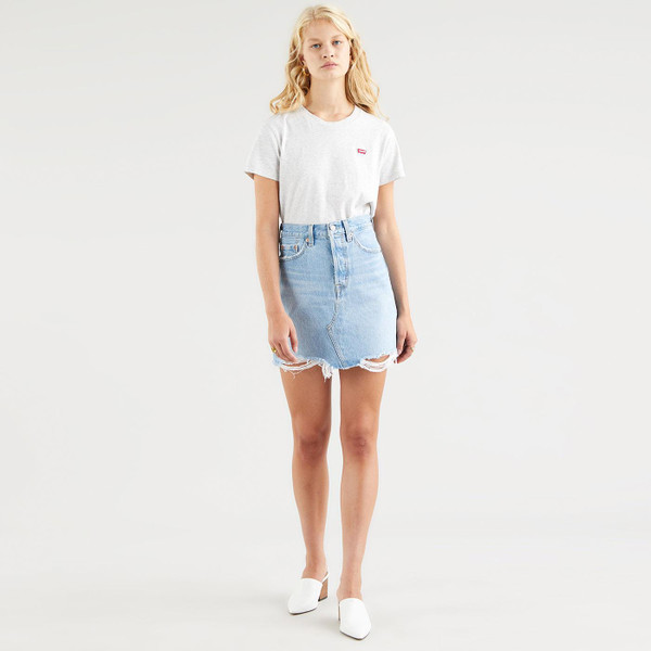 Levi's Women's Deacon Iconic Butterfly Denim Mini Skirt in Blue