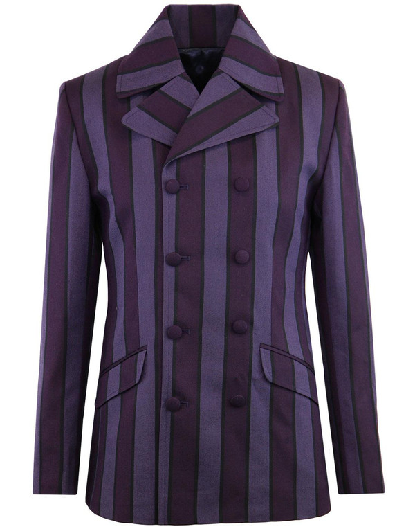 Madcap England Backbeat retro mod db blazer purple