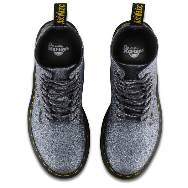 dr martens retro 1460 pascal pewter glitter boots
