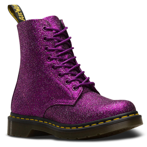 dr martens retro 1460 pascal purple glitter boots