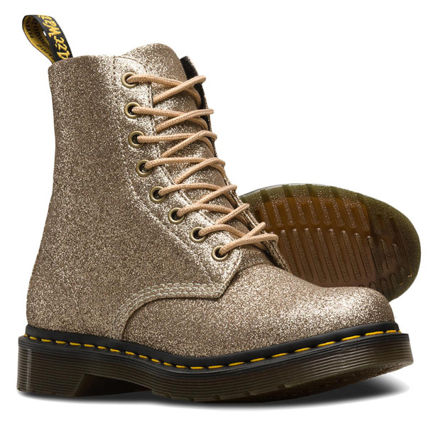 dr martens retro 1460 pascal gold glitter boots
