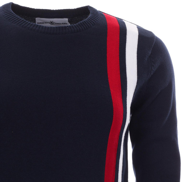 Madcap England Action Women's Retro Mod Racing Jumper in Navy