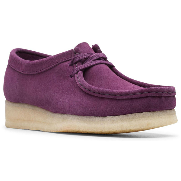 clarks originals wallabee womens mod shoes deep purple