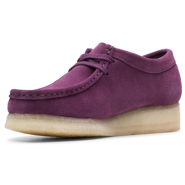 clarks originals wallabee womens mod shoes deep purple