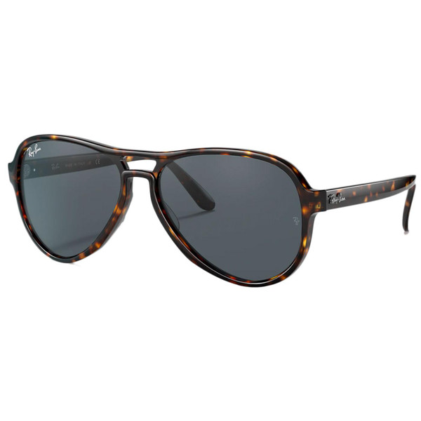 Ray-Ban Retro 70s Vagabond Aviator Sunglasses in Havana and blue lens