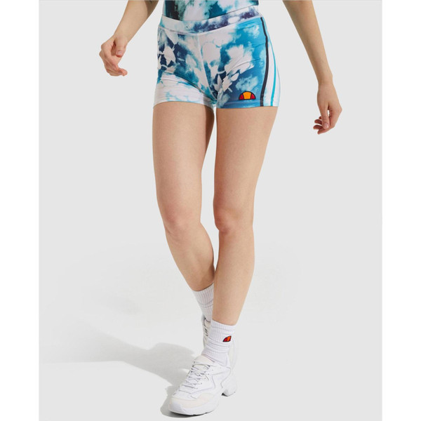ellesse impeto womens all over prinr shorts blue/white