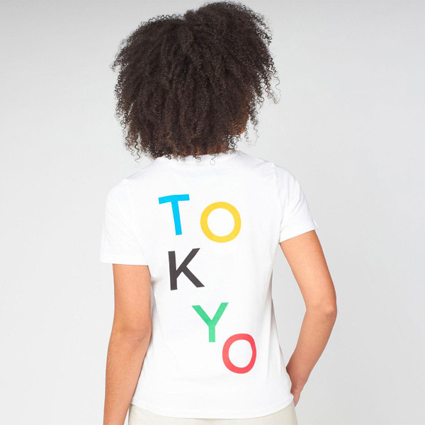 Ben Sherman x Team GB Women's Tokyo Back Print Retro Olympics Tee in White
