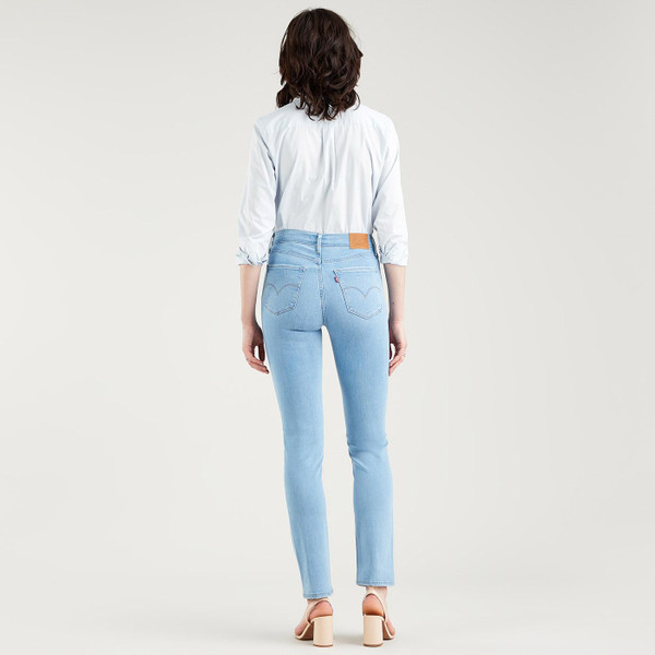 Levi's Womens 724 High Rise Straight Slim Jeans in Rio Aura Blue