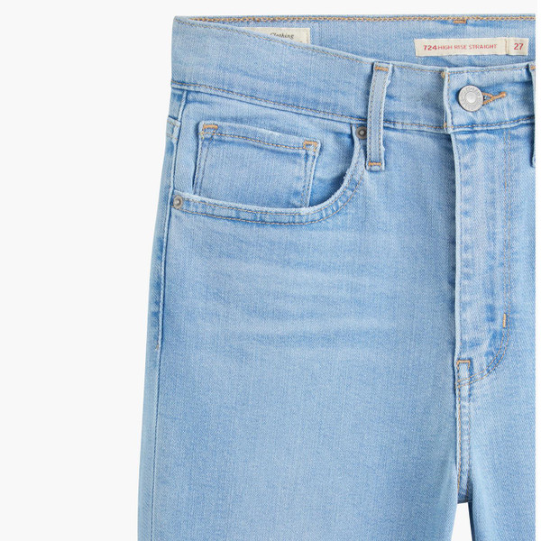 Levi's Womens 724 High Rise Straight Slim Jeans in Rio Aura Blue