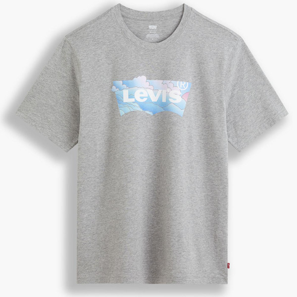 Levi's HM Batwing Clouds Retro Tee in Grey