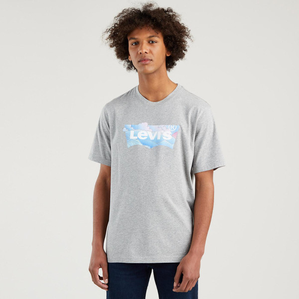 Levi's HM Batwing Clouds Retro 80s Tee in Grey