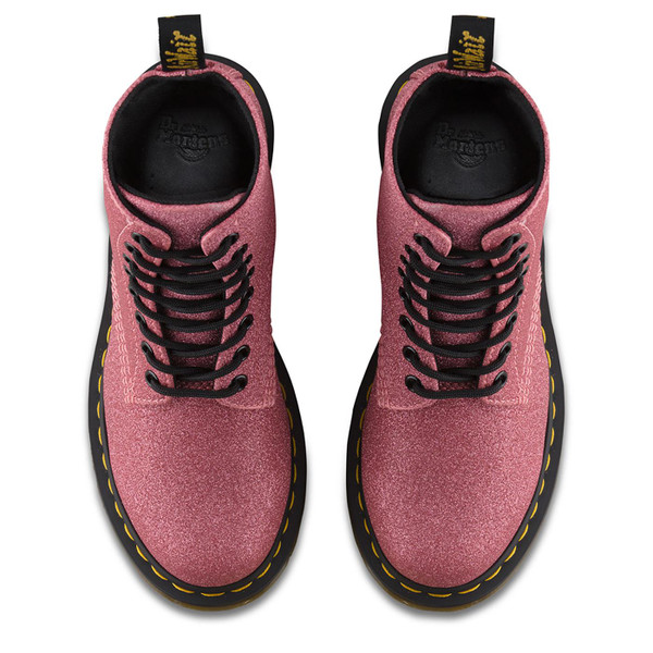 dr martens womens 1460 pascal glitter boots pink