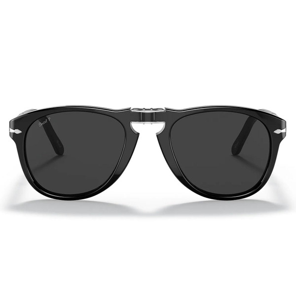 Persol Steve McQueen 714SM Polarised Foldable Sunglasses in Black with grey lens Persol Steve McQueen 714SM Polarised Foldable Sunglasses in Black with grey lens