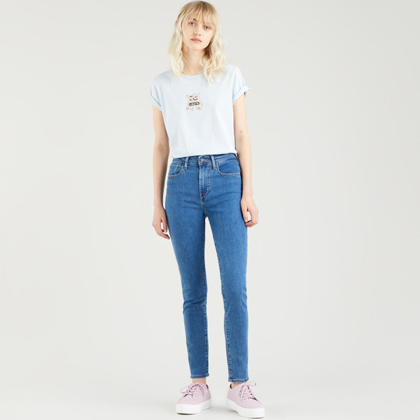 levis womens 721 high rise skinny jeans bogota heart mid blue