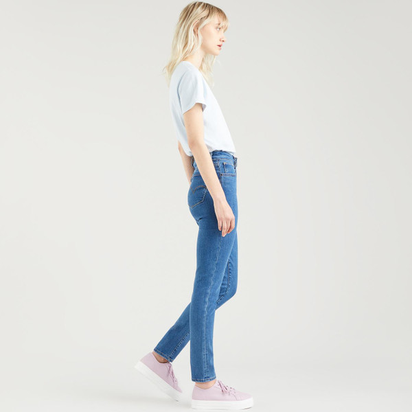 levis womens 721 high rise skinny jeans bogota heart mid blue