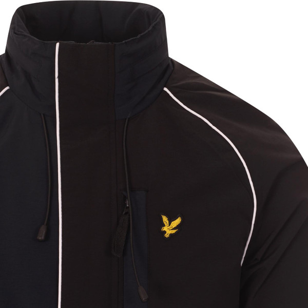 lyle and scott mens contrast panel lightweight zip jacket dark navy