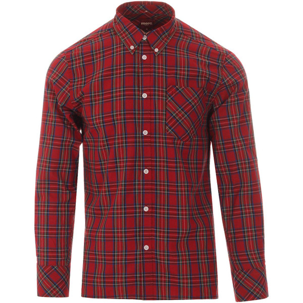 MERC RETRO MOD SIXTIES SHIRT NEDDY TARTAN SHIRT