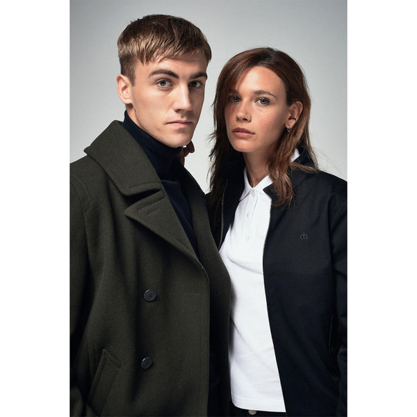 Merc Women's mod harrington jacket in black model 2 Merc Women's mod harrington jacket in black model 2