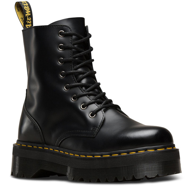 dr martens jadon womens platform punk boots blacks smooth polish